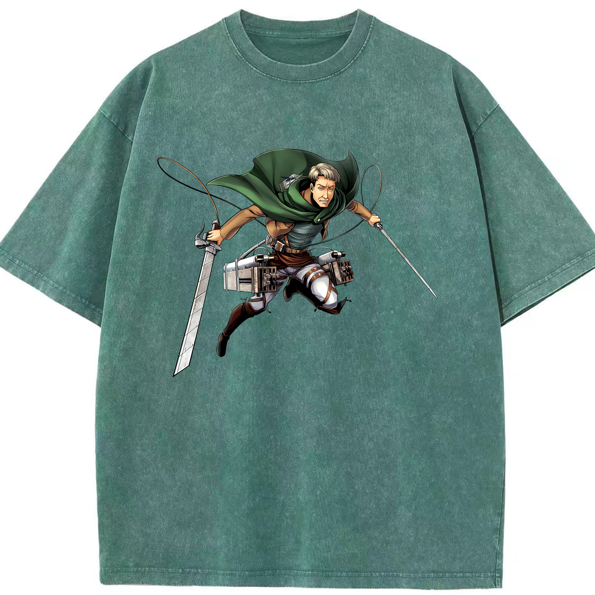 （画像用） 進撃の巨人 Attack on Titan 綿100% ヴィンテージ風 半袖Tシャツ（フロントプリント）
